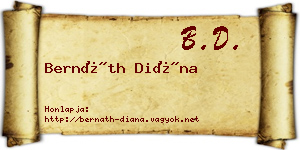 Bernáth Diána névjegykártya